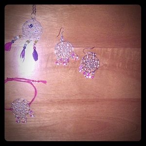 A dream catcher set of jewelry